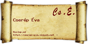 Cserép Éva névjegykártya