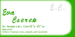 eva cserep business card